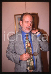 35mm vintage slide* 1990 ca MILAN American historian Michael LEDEEN Portrait 12