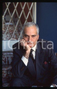 35mm vintage slide* 1985 ca ITALY Portrait of painter & writer Ruggero SAVINIO 2