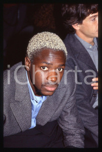 Fotografia d epoca originale 35mm vintage slide 1997 ITALIA CALCIO Ibrahim BA Ritratto calciatore AC MILAN 1