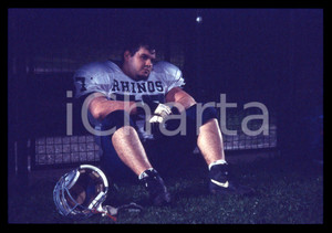 35mm vintage slide* 1995 ca FOOTBALL Giocatore Sive RHINOS Milano a bordo campo