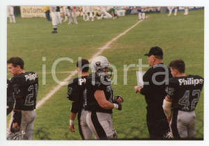 1990 LEGNANO - FOOTBALL AMERICANO Giocatori FROGS Legnano durante timeout *Foto
