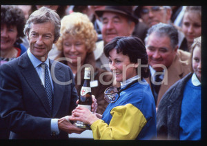 35mm vintage slide* 1985 EPSOM DERBY - Elain MELLOR and Lester PIGGOTT