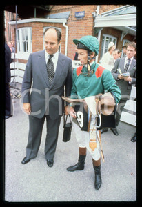 Fotografia d epoca originale 35mm vintage slide 1980ca UNITED KINGDOM  Lester PIGGOTT and Karim AGA KHAN IV 1