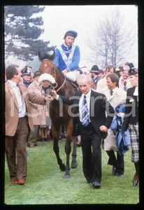 35mm vintage slide* 1985 NEWMARKET 2000 GUINEAS STAKES Lester PIGGOTT on SHADEED