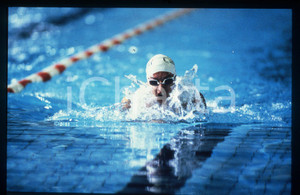 35mm vintage slide* 1986 COMMONWEALTH GAMES Alex BAUMANN racing 400 m medley