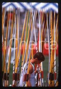 35mm vintage slide* 1988 INDIANAPOLIS - US Olympic Trials - Javelin throw