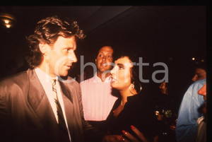 35mm vintage slide* 1990 ca COSTUME - Bjorn BORG e Loredana BERTÈ - Ritratto (2)