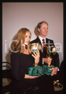 35mm vintage slide* 1988 VENEZIA Don AMECHE e Isabelle HUPPERT con COPPA VOLPI 2