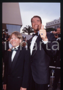 35mm vintage slide* 1993 FESTIVAL CANNES Arnold SCHWARZENEGGER Austin O'BRIEN 16