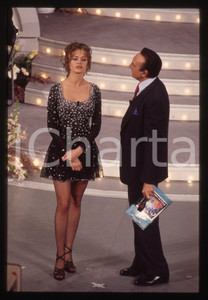 35mm vintage slide* 1995 FESTIVAL SANREMO - Anna FALCHI e Pippo BAUDO