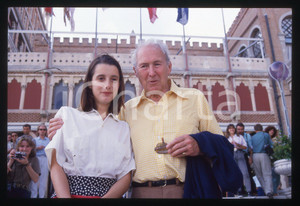 35mm vintage slide* 1988 FESTIVAL VENEZIA - Anthony QUAYLE e Sandrine DUMAS