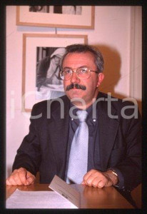 35mm vintage slide* 1990 ca ROME Italian historian Giuseppe PARLATO Portrait (6)