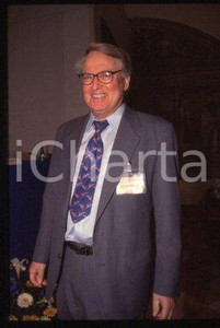 35mm vintage slide* 1992 ca ECONOMICS Swedish professor Assar LINDBECK (6)