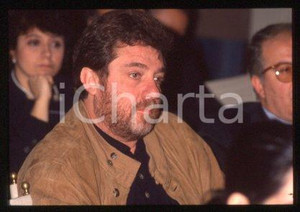 Paolo CALCAGNO - TV RAI il giornalista e critico 1990 ca * 35 mm vintage slide 1