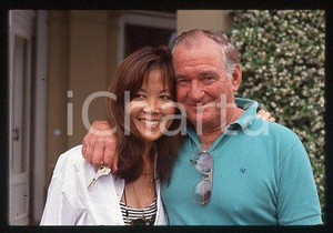 35mm vintage slide* 1999 ca ITALY Rod TAYLOR Australian actor & wife Carol (45)