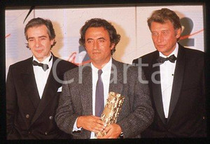 35mm vintage slide* 1988 PARIS Johnny HALLYDAY, Richard BOHRINGER (17)