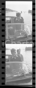 35mm LOTTO 2 NEGATIVI* 1970ca VENEZIA Gianni MORANDI in motoscafo - Ritratto (3)