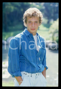 Fotografia d epoca originale 35mm vintage slide 1985 ca MUSICA Mike FRANCIS  Ritratto del cantante 21 1