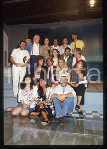 Fotografia d epoca originale 35mm vintage slide 1987 MILANO Porto Matto Adolfo LIPPI con cast trasmissione 6 1