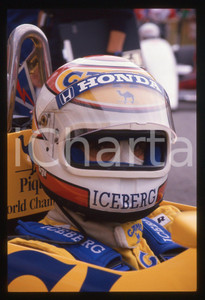 Fotografia d epoca originale 35mm vintage slide 1988 GP MONZA Nelson PIQUET LOTUS 100T  Ritratto pilota 13 1