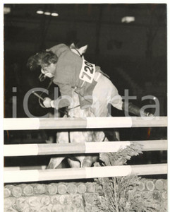 1958 LONDON Horse of the Year Show - John BETTERIDGE pitching out by BLAKEDON