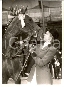 1955 PARIS Concours Hippique International - Mme d'ORGEIX avec OCEAN Photo 11x14
