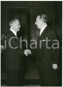1957 ROMA Giuseppe PELLA riceve ambasciatore di FRANCIA Gaston PALEWSKI *Foto