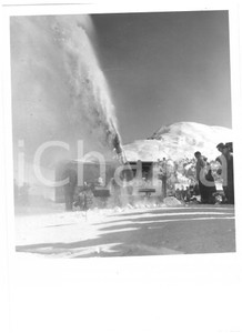 Fotografia d epoca originale 1959 SESTRIERE TO Concorso ViabilitÃ  Invernale  Uno spazzaneve in azione FOTO 1
