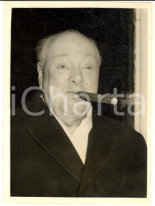 1955 LONDON Portrait of Winston CHURCHILL leaving for Chartwell - Photo 15x20 cm