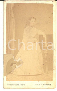 1865 ca TORINO Ritratto di nobildonna con miniatura - Foto SCHEMBOCHE DANNEGGIATA