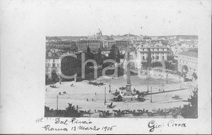 1906 ROMA  Veduta generale dal Pincio *VERA FOTO in formato cartolina