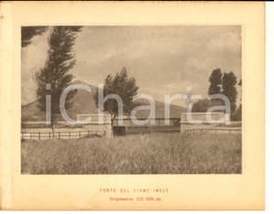 1888 Ferrovia ROMA-SULMONA - Ponte sul fiume IMELE - Stampa 20x16 cm