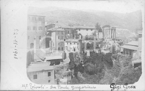 1908 TIVOLI Veduta dal Ponte Gregoriano *Fotocartolina