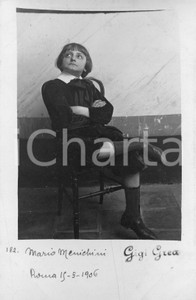 Fotografia d epoca originale 1906 ROMA Ritratto del bambino Mario Menichini Fotocartolina 1