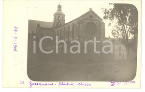 Fotografia d epoca originale 1906 PRIVERNO LT Facciata dell abbazia di FOSSANOVA  Fotocartolina 1