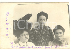 1908 ROMA Ritratto al femminile - Gina SARDI *Fotocartolina VINTAGE