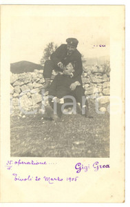 1905 TIVOLI Scherzi tra funzionari delle ferrovie *Fotocartolina VINTAGE