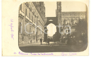 1906 CATTEDRALE DI PALERMO Scorcio su via Bonello *Fotocartolina