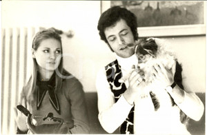 1970 ca  COSTUME I GIGANTI Checco MARSELLA con un cagnolino (1) *Foto 30x20 cm