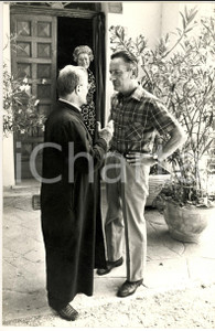 1970 ca RAVENNA Politico Benigno ZACCAGNINI con sacerdote (1) Foto 20x30 cm
