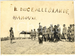 1932 LA PEDAGGERA / MONFERRATO Il Duce alle Grandi Manovre *Foto OTTOLENGHI RARA