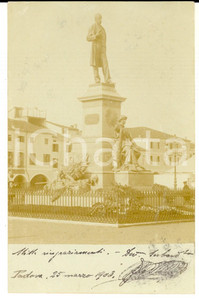 1903 PADOVA Monumento a MAZZINI dopo l'inaugurazione - Foto cartolina RARA