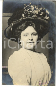 Fotografia d epoca originale 1909 ROMA BERLITZ SCHOOL Ritratto Lina FORMENTINI  Fotocartolina 1