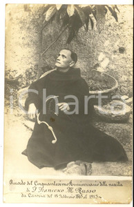 Cartolina originale da collezione 1913 CASORIA Frate Francesco M. RUSSO  Cinquantenario nascita Cartolina 1