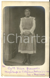 1918 CAMPOLONGO / S. STEFANO CADORE Ritratto Dina GRANDELIS *Foto cartolina