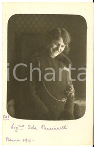 1913 ROMA Ritratto di Ida PACCIARELLI (2) - Foto cartolina ARTISTICA