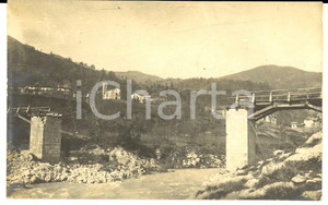 1915 WW1 PLAVA (SLOVENIA) Il ponte distrutto sull'Isonzo *Foto cartolina RARA