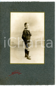 1900 ca PARIS Ritratto di bambino in divisa da marinaretto *Foto WALERY 16x24 cm