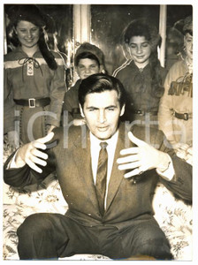 Fotografia d epoca originale 1956 ROMA Party in onore di Fier PARKER  Bambini vestiti da Davy Crockett Foto 1