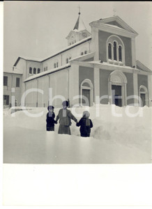 Fotografia d epoca originale Febbraio 1956 SAN MICHELE ARCANGELO IN SAN PELINO AVEZZANO Nevicata eccezionale 1